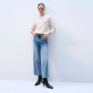 White + Warren Cashmere Crewneck Cream Crew Neck Sweater L